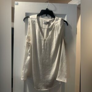 Kasper Women's Ivory Cold Shoulder Blouse